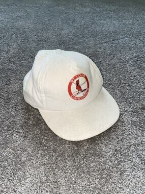 Vintage St. Louis Cardinals Flat Bill Old School Corduroy White Snap Back Hat